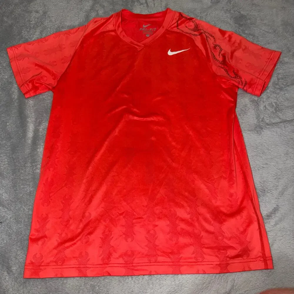 Nike Rafa Nadal Player Edition Bull ADV Shirt Men’s S Orange Australian Open